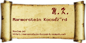 Marmorstein Kocsárd névjegykártya
